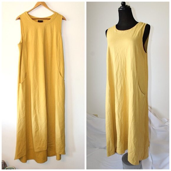 J. Jill Dresses & Skirts - J. Jill Wearever Collection A-line Chamomile Maxi Dress Large Pockets Fall Comfy